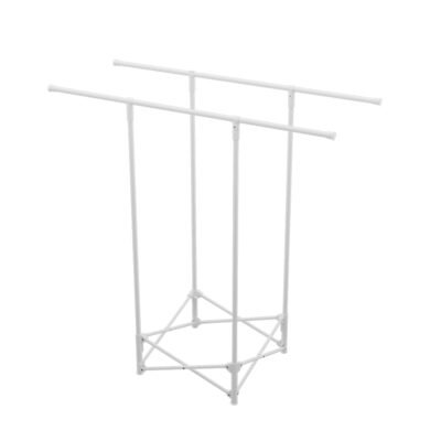 Carbon Steel Double Rod Heavy Duty Clothes Drying Rack with Net