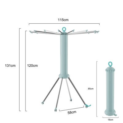 ZY03-3 Octopus Macaron Floor Folding Heavy Duty Clothes Drying Rack(ZY03)