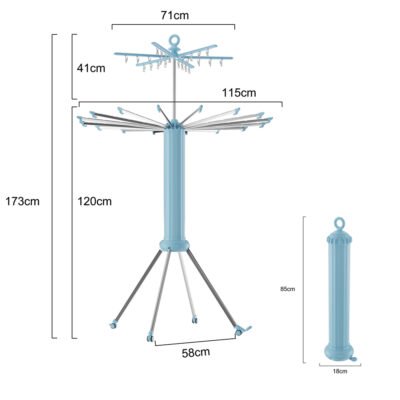 Octopus Macaron Floor Folding Double Layer Heavy Duty Clothes Drying Rack(ZY05)