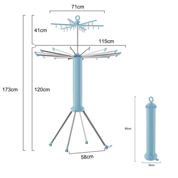 Octopus Macaron Floor Folding Double Layer Heavy Duty Clothes Drying Rack(ZY05)